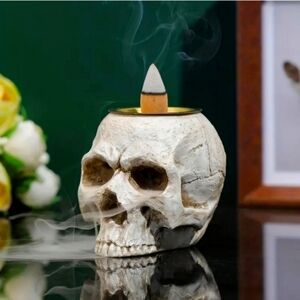 White Skull Waterfall incense burner